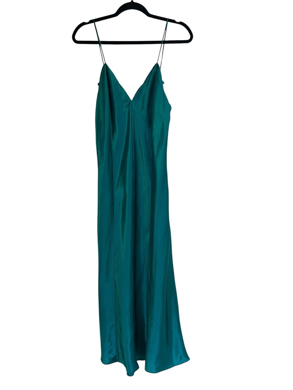 Fredericks of Hollywood Emerald Green Y2K Coquette Satin Cami Slip Dress Size- M